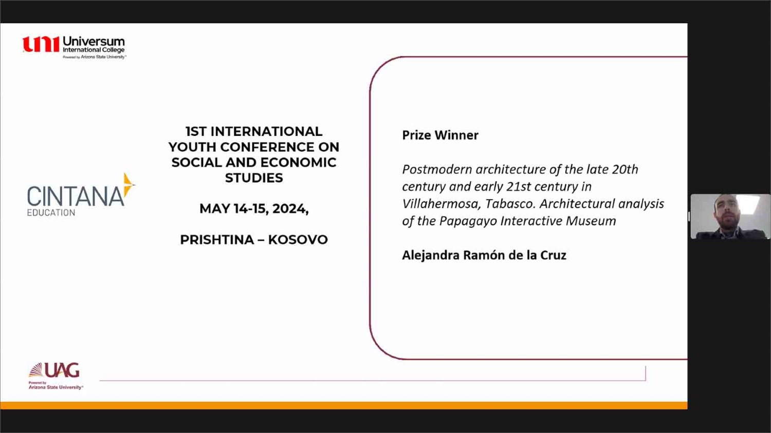 alumna gana primer lugar en evento de investigacion de la red cintana