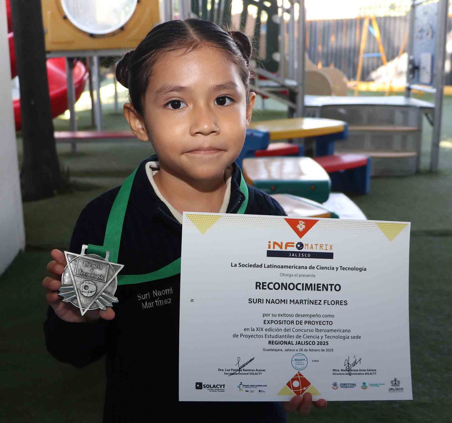 alumna de preescolar gana oro en infomatrix