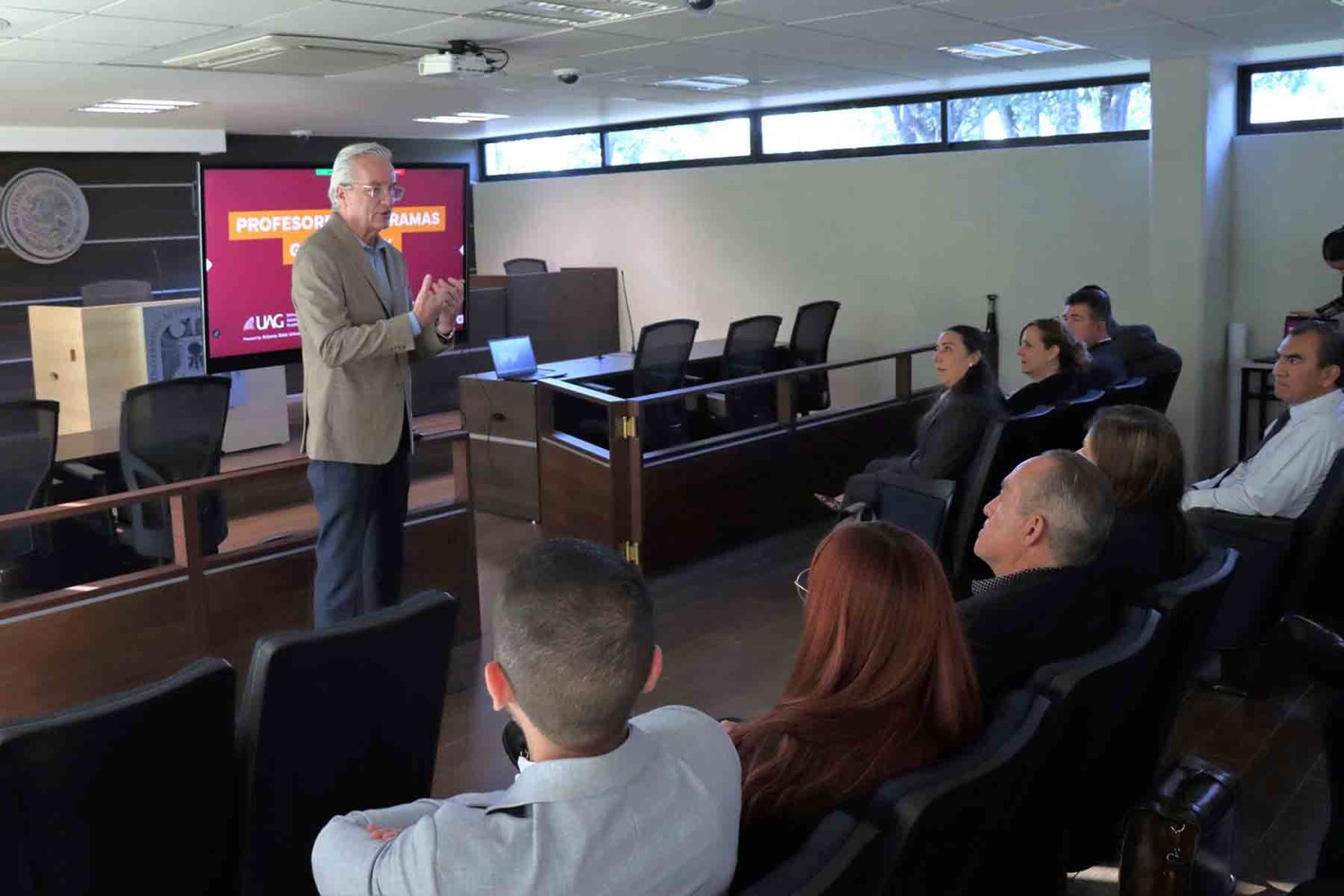 profersores de la uag durante la primera fase de capacitacion sobre las maestrias aceleradas con asu