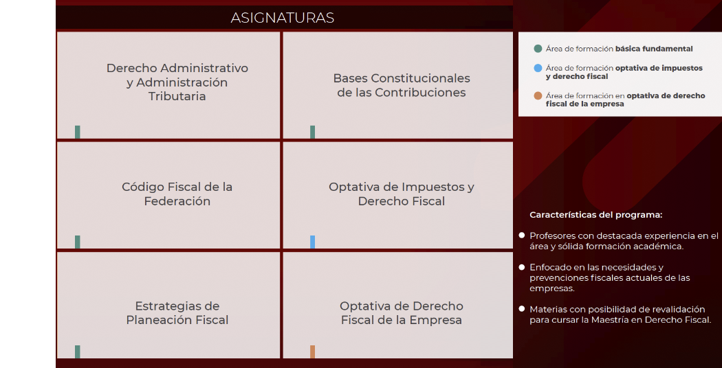 Especialidad en Derecho Fiscal